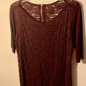 Soho NY & Company Jeans Lace Blouse